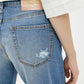 Love Moschino Blue Cotton Jeans & Pant