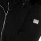Yes Zee Black Polyester Jackets & Coat