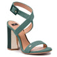 Elisabetta Franchi Green Leather Di Calfskin Sandal