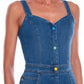 Love Moschino Blue Cotton Dress