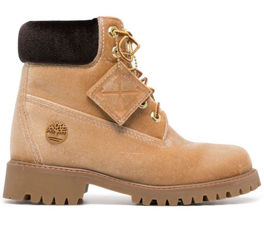 Off-White Beige Leather Boot
