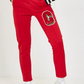 Comme Des Fuckdown Red Polyester Jeans & Pant