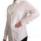 Dolce & Gabbana White Cotton Collared Long Sleeve Shirt Top