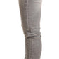 Acht Light Gray Washed Cotton Slim Fit Denim Women Trouser Jeans