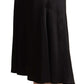 Blumarine Black Acetate High Waist A-line Midi Skirt