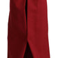Dolce & Gabbana Red Cotton High Waist Wide Leg Pants