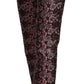 House of Holland Multicolor Floral Jacquard Flared Cropped Pants