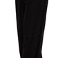 GF Ferre Black High Waist Straight Long Dress Trouser Pants