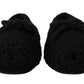 Dolce & Gabbana Black Slip On Ballerina Flats Wool Knit Shoes