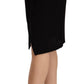 PLEIN SUD Black High Waist Pencil Knee Length Viscose Skirt