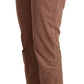 Costume National Brown Cotton Tapered Cropped Pants