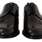 Dolce & Gabbana Black Leather Lace Up Formal Derby Shoes