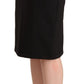 GF Ferre Black Straight Pencil Cut Knee Length Skirt