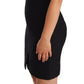 Dolce & Gabbana Black Button Crystal Sleeveless Sheath Dress