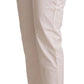 L'Autre Chose White Cotton Mid Waist Cropped Denim Jeans