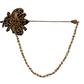 Dolce & Gabbana Gold Brass Black Crystal Bee Lapel Pin Brooch