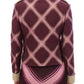 House of Holland Check Trench Coat Blazer Purple Jacket