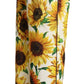 Dolce & Gabbana White Sunflower Print Mid Waist Wide Leg Pants