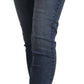 Don The Fuller Blue Mid Waist Cotton Denim Slim Fit Cropped Jeans
