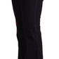 Exte Black Cotton Mid Waist Cotton Flared Jeans