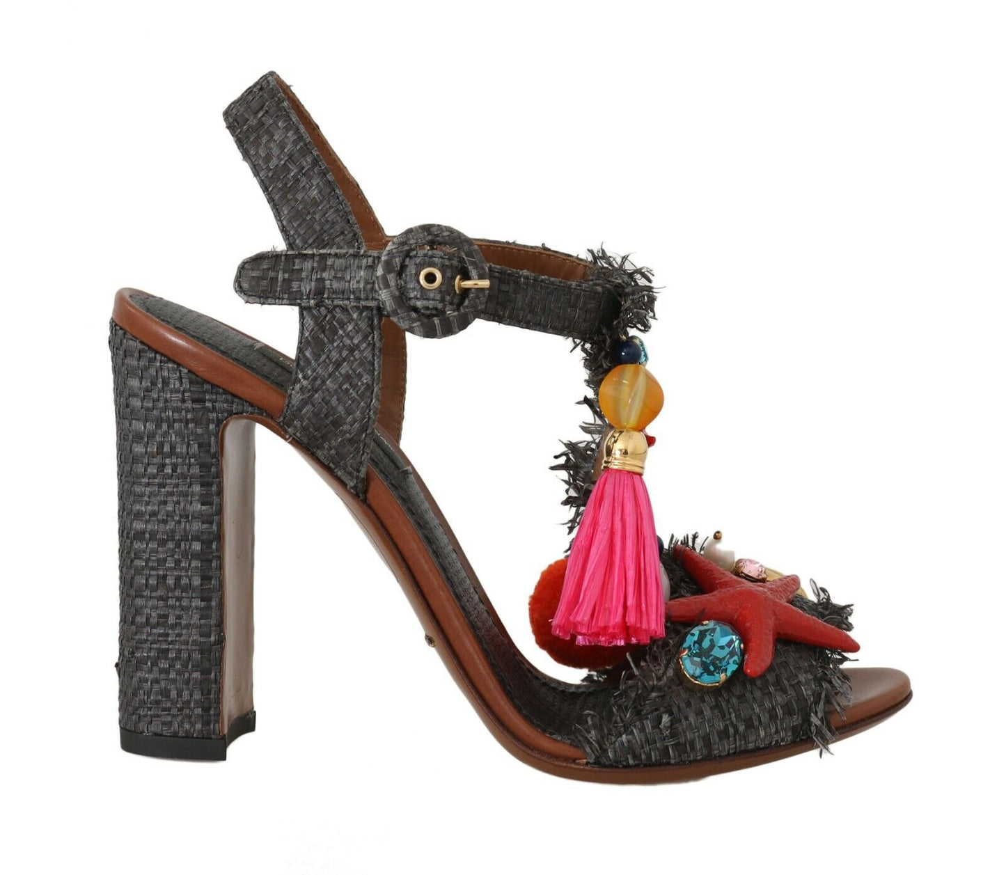 Dolce &amp; Gabbana 그레이 스트로 MARINA Sea Star 샌들