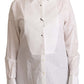 Dolce & Gabbana White Cotton Collared Long Sleeve Shirt Top