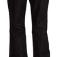 GF Ferre Black Mid Waist Cotton Denim Straight Boot Cut Jeans