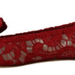 Dolce & Gabbana Red Lace Crystal Ballet Flats Loafers Shoes