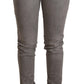 Acht Gray Cotton Low Waist Skinny Push Up Denim Jeans