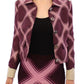 House of Holland Check Trench Coat Blazer Purple Jacket