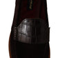 Dolce & Gabbana Brown Suede Leather Slip On Flats Moccasin Shoes