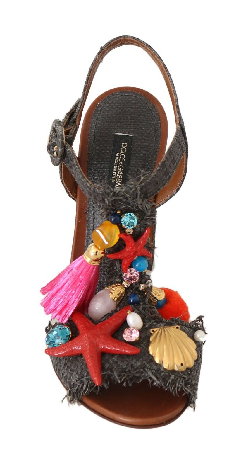 Dolce &amp; Gabbana 그레이 스트로 MARINA Sea Star 샌들