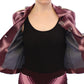 House of Holland Check Trench Coat Blazer Purple Jacket