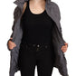 Roccobarocco Gray Quilted Long Sleeves Logo Patch Full Zip Jacket