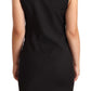 Patrizia Pepe Black Cotton Blend Sleeveless Knee Length Sheath Dress