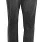 Just Cavalli Gray Washed Mid Waist Straight Denim Pants Jeans