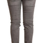 Acht Gray Cotton Low Waist Skinny Push Up Denim Jeans