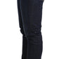 Acht Blue Washed Cotton Low Waist Skinny Denim Women Trouser Jeans