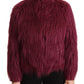 Patrizia Pepe Bordeaux Modacrylic Long Sleeves Pullover Jacket