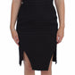 DAIZY SHELY Black Sheath Party Evening Knee Length Dress