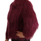 Patrizia Pepe Bordeaux Modacrylic Long Sleeves Pullover Jacket