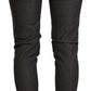 Acht Black Low Waist Skinny Denim Slim Fit Jeans