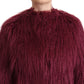Patrizia Pepe Bordeaux Modacrylic Long Sleeves Pullover Jacket
