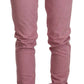 Acht Pink Cotton Slim Fit Women Denim Skinny Jeans