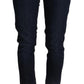 Acht Blue Cotton Low Waist Slim Fit Denim Women Trouser Jeans