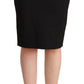 GF Ferre Black Pencil Knee Length Straight Skirt