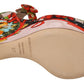Dolce & Gabbana Multicolor Brocade Platform Heels Sandals Shoes