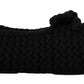Dolce & Gabbana Black Slip On Ballerina Flats Wool Knit Shoes