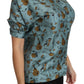 Dolce & Gabbana Multicolor Musical Instruments Silk Short sleeve Shirt