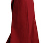 Dolce & Gabbana Red Cotton High Waist Wide Leg Pants